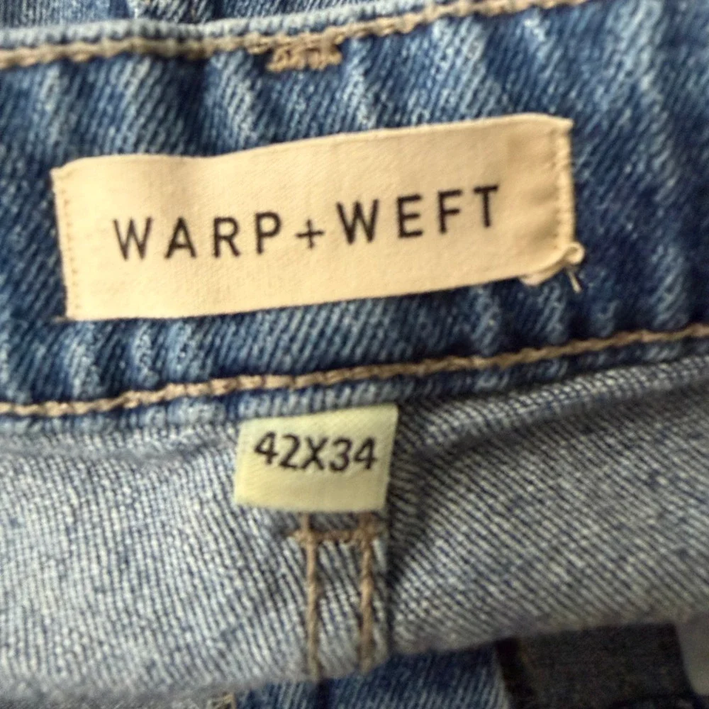 Warp + Weft GRR Gerald R. Ford Relaxed Straight Jeans Westside Light Blue 42x34‎